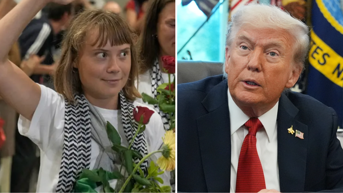USA:s president Donald Trump tycker att aktivisten Greta Thunberg ”borde träffa en läkare”. Foto: Petros Giannakouris/Jacquelyn Martin/AP/TT