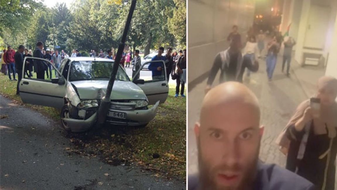 T.v den bil Abdelzahra skadade en kvinna med i Malmö. Bild: Polisen via Samnytt/Faksimil X