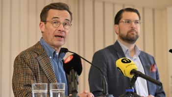 Kristersson och Åkesson tvingade Socialdemokraterna att byta uppfattning. Foto: Johan Nilsson/TT 