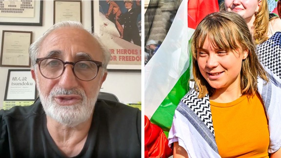 Gad Saad är inte imponerad av Greta Thunberg. Foto: Jonas Ekströmer/TT/Gad Saad