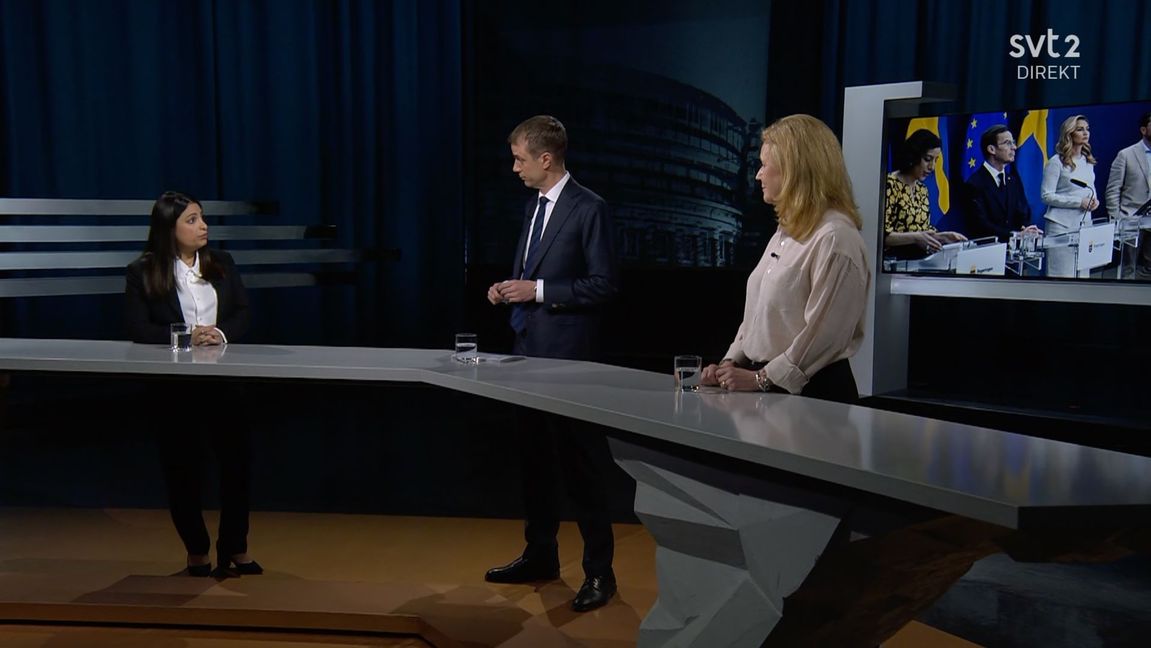 Det politiska avståndet var enormt. Foto: skärmdump/svt