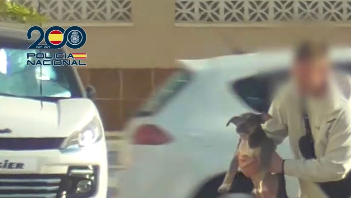 Mannens hund kidnappades. Foto: Polisen i Spanien