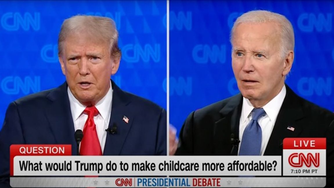 Donald Trump debatterade mot Joe Biden. Foto: CNN