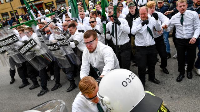 Kommittén har även haft uppdraget att överväga om det bör införas ett förbud mot rasistiska organisationer. FOTO: Björn Larsson Rosvall/TT.