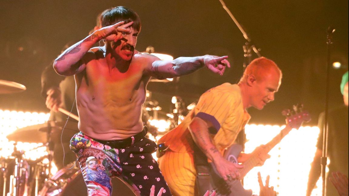 Anthony Kiedis och Flea på Grammygalan 2019. Arkivbild. Foto: Matt Sayles/AP/TT