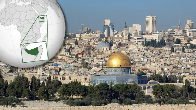Somaliland på kartan och Jerusalem där landets första ambassad någonsin nu ska etableras. Foto: Berthold Werner/Public Domain