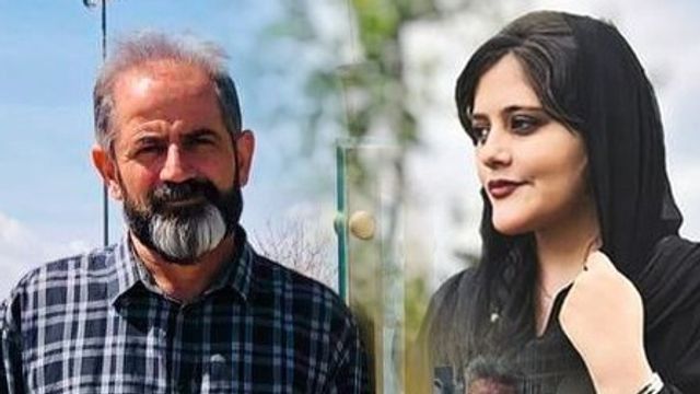 Mahsa Aminis pappa har gripits av styrkor från iranska revolutionsgardet enligt uppgifter från Hengaw. Foto: X/Youtube