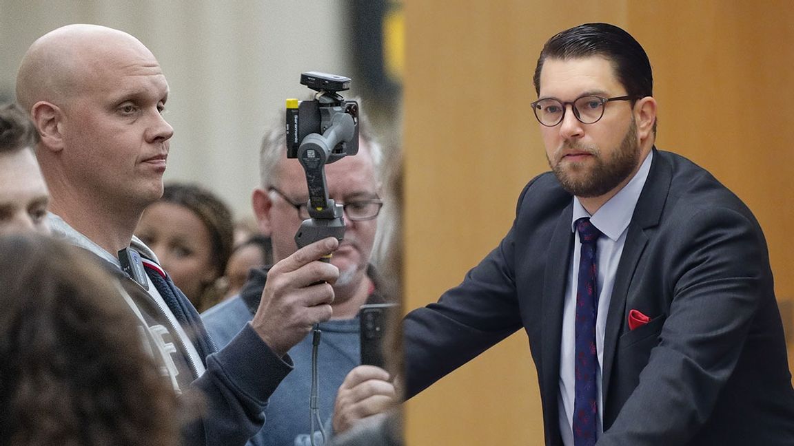 Joakim Lamotte och Jimmie Åkesson. Foto: Johan Nilsson/TT och Christine Olsson/TT