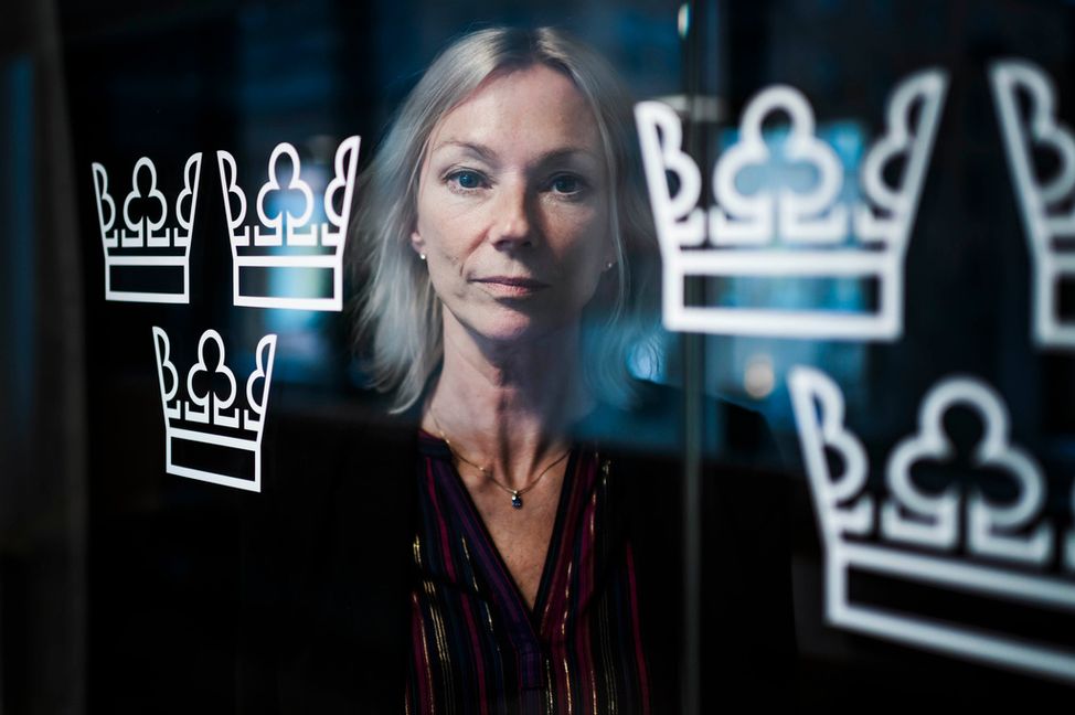 Riksgälden meddelar att februari gav ett oväntat plus i statskassan. På bilden riksgäldsdirektör Karolina Ekholm. Arkivbild. Stina Stjernkvist/SvD/TT