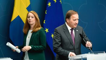 Annie Lööf, partiledare för Centerpartiet, och statsminister Stefan Löfven (S) håller en pressträff om regeringskrisen klockan 11. Arkivbild. Foto: Pontus Lundahl / TT