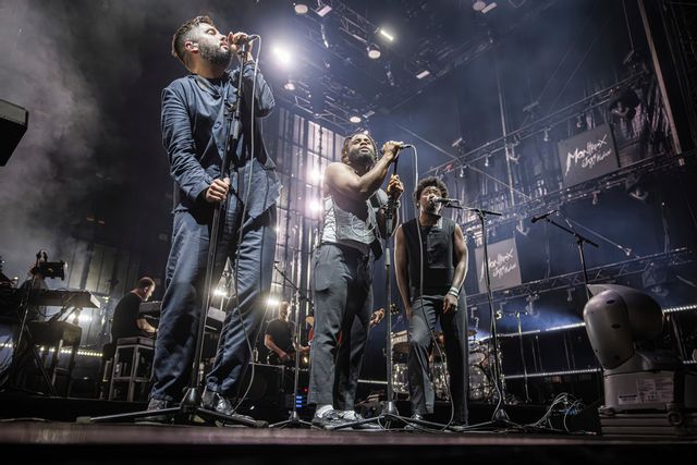 Massive Attack uppträder på jazzfestivalen i Montreux i juli 2024. Foto: Valentin Flauraud/AP/TT