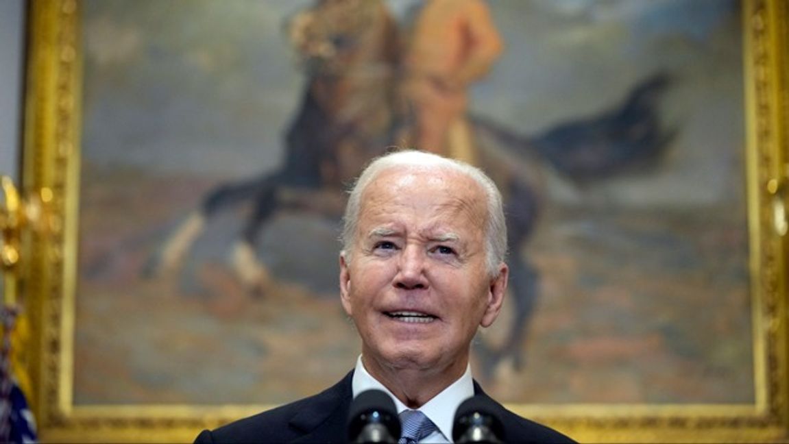 Joe Biden tog beslutet i sitt sommarboende. Foto: Susan Walsh/AP