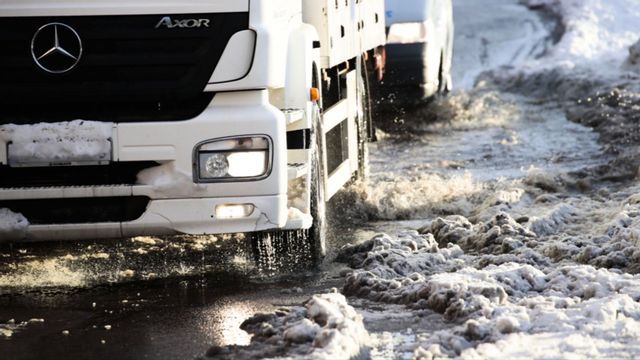 Varning för snömodd. Arkivbild. Foto: Lise Åserud/NTB-TT