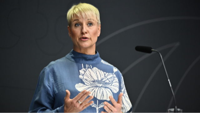 Äldre- och socialförsäkringsminister Anna Tenje (M). Foto: Anders Wiklund/TT