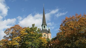 Stora Kopparbergs kyrka i Falun där jag ska fira jul. Foto: Wikipedia. 