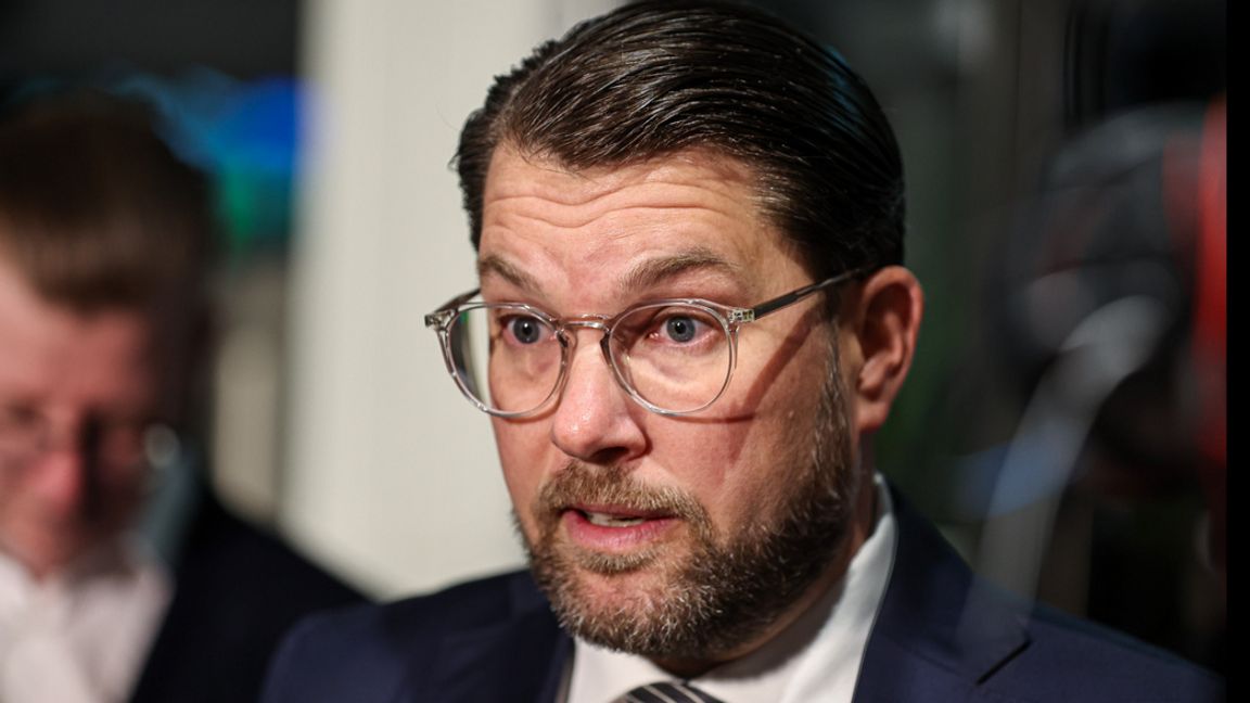 Sverigedemokraternas partiledare Jimmie Åkesson (SD) inför söndagskvällens partiledardebatt i SVT:s Agenda. Foto: Caisa Rasmussen/TT