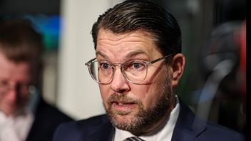 Sverigedemokraternas partiledare Jimmie Åkesson (SD) inför söndagskvällens partiledardebatt i SVT:s Agenda. Foto: Caisa Rasmussen/TT