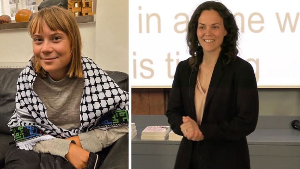 Thunberg och Urisman Otto planerar att resa genom Sverige inför höstens val. Foto: Adville, CC BY-SA 4.0, via Wikimedia Commons/Skärmdump: YouTube/Puistokatu 4