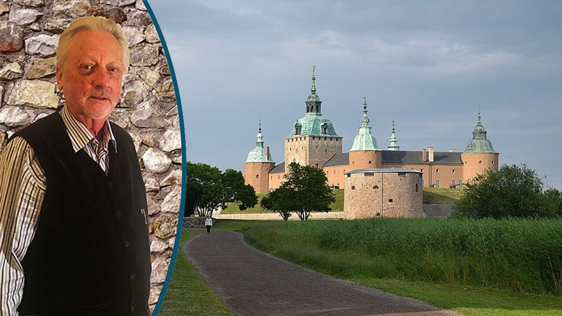 Lennart Göranson och Kalmar slott. Foto: Privat/Pudelek/CC BY-SA 4.0