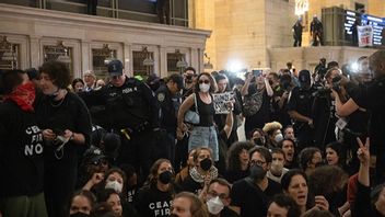 Passagerare ombads att ta en annan resväg när en av USA:s mest trafikerade tågstationer ockuperades. Foto: Jeenah Moon/AP/TT