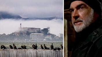 Sean Connery, till höger, i den klassiska filmen ”The Rock” som utspelades på fängelseön Alcatraz. Foto: Carlos Avila Gonzalez/San Francisco Chronicle via AP/Hollywood Pictures