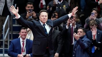 Elon Musk på väg att tala på president Trumps installationsceremoni på måndagen. Bild: AP Photo/Susan Walsh