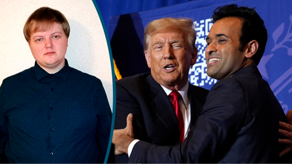 Trump och Vivek Ramaswamy. Hur länge kommer den hjärtliga stämningen att vara? FOTO: Matt Rourke / TT