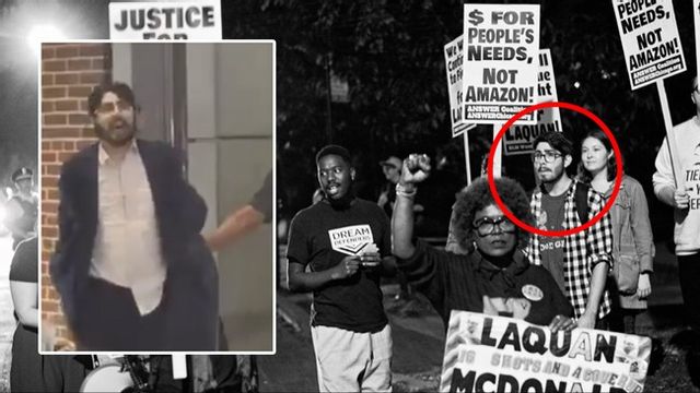 Elias Rodriguez syns på bild från tidigare vänsterextrema demonstrationer. Foto: X