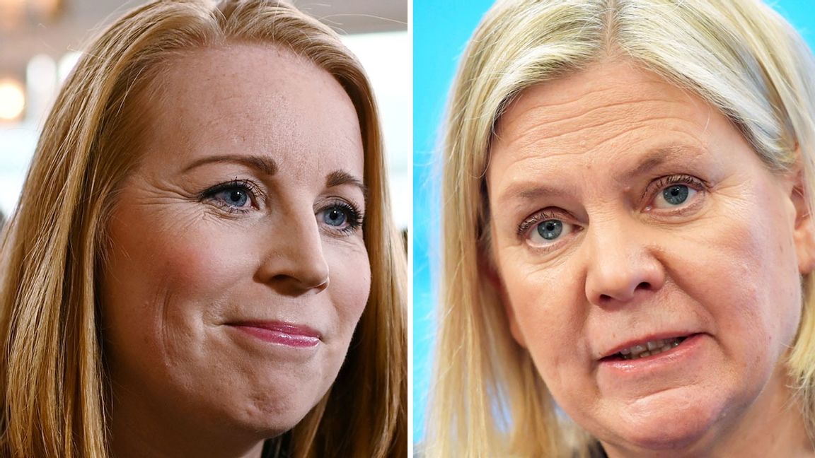 Annie Lööf (C) har inte informerats om uppgörelsen med Vänsterpartiet, enligt Magdalena Andersson (S). Foto: Anders Wiklund/Jessica Gow/TT