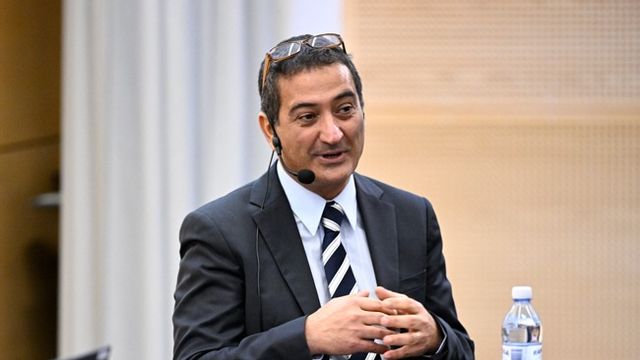 Sameh Egyptson under sin disputation. Foto: Johan Nilsson/TT