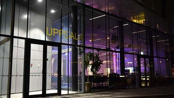 Ett utrymt Uppsala Konsert och Kongress i Uppsala under tisdagskvällen. Foto: Anders Wiklund/TT