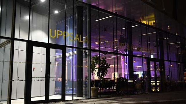 Ett utrymt Uppsala Konsert och Kongress i Uppsala under tisdagskvällen. Foto: Anders Wiklund/TT