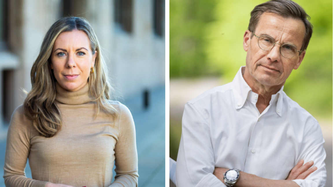 Pressbild: Regeringskansliet. Ulf Kristersson (M) och Jessica Rosencrantz (M)