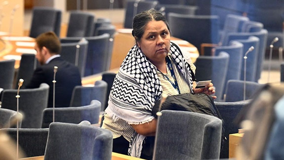 Lorena Delgado Varas (V). Bild: Jonas Ekströmer/TT