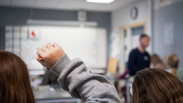 Nästan tre av fyra lärare uppger att hakkors förekommit på deras skola. Foto: Viktoria Bank/TT.