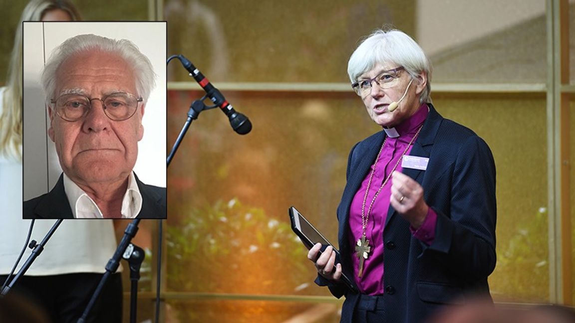 Enligt dagens debattör Ulf Lönnberg basar Antje Jackelén över en organisation som ägnar sig åt aktivism. Foto: Privat / Fredrik Sandberg/TT