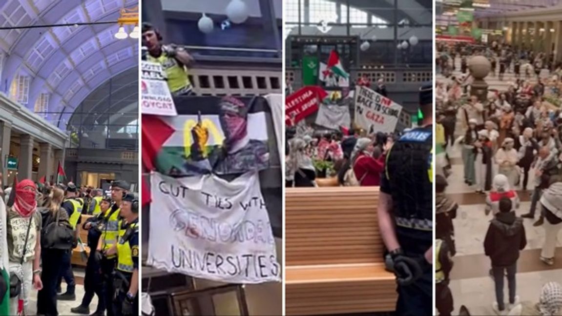 Stockholms Centralstation på lördagen. Foto: X/Instagram