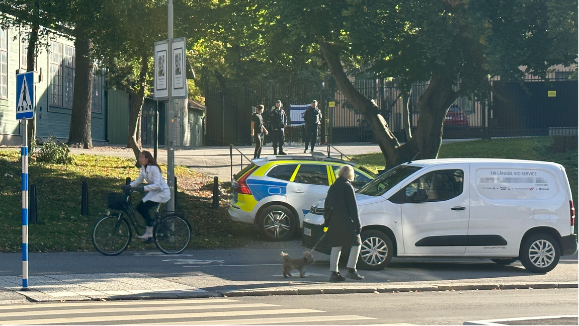 Israels ambassad på Strandvägen 58. Foto: Läsarbild