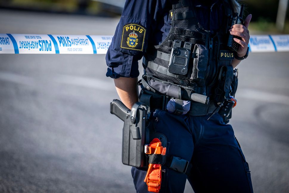 Ett område spärrades av i Stockholm. Arkivbild. Foto: Johan Nilsson/TT