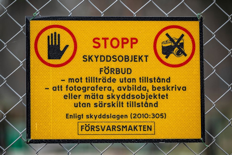En skylt vid P7 Revingehed, som är ett skyddsobjekt. Arkivbild. Foto: Johan Nilsson/TT