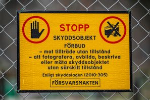 En skylt vid P7 Revingehed, som är ett skyddsobjekt. Arkivbild. Foto: Johan Nilsson/TT