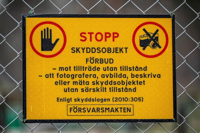En skylt vid P7 Revingehed, som är ett skyddsobjekt. Arkivbild. Foto: Johan Nilsson/TT