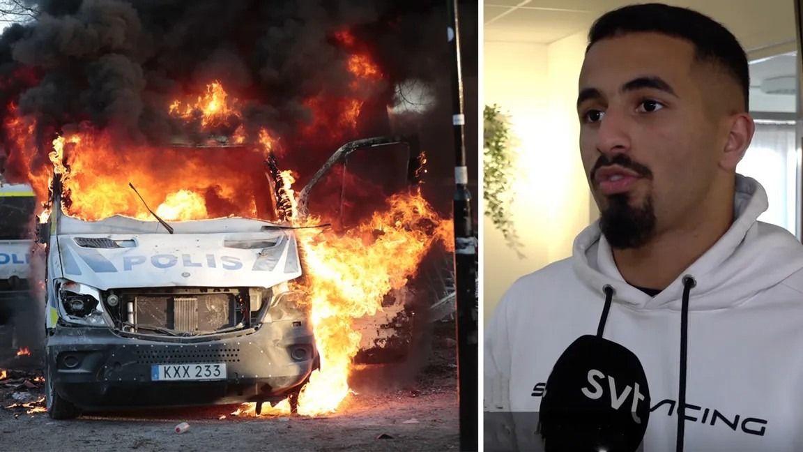 Hani Bilal Madi döms till tre års fängelse för grovt sabotage mot blåljuspersonal. Han var tidigare prisad som ”Årets förebild” i Örebro. Foto: SVT/Kicki Nilsson/TT 