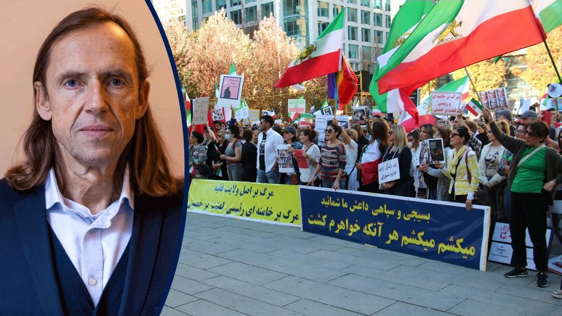 Över hela världen demonstrerar iranier i diasporan mot förtryckarregimen. Foto: Sima Ghaffarzadeh