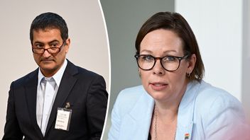 Sameh Egyptson kritiserar Maria Malmer Stenergard och regeringens utrikespolitik avseende Mellanöstern. Foto: Anders Wiklund/Magnus Lejhall/TT