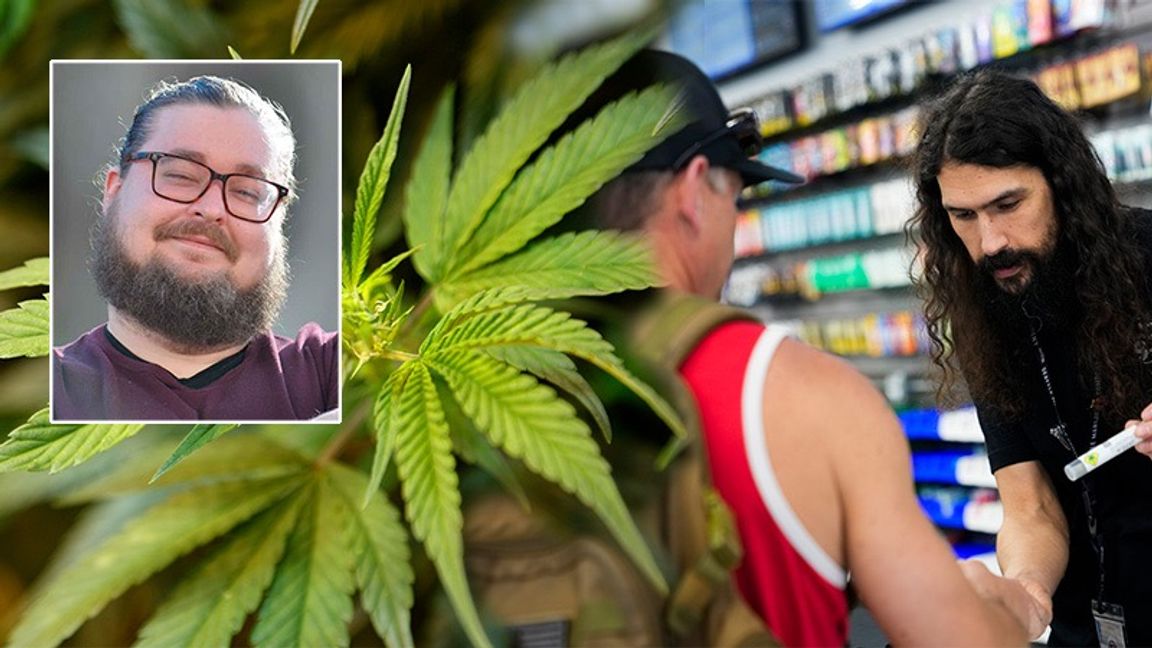Dagens debattör Otto Larsson (PP) vill se cannabis legaliserat i Sverige. Foto: Privat / Lindsey Wasson/AP/TT / Ted S. Warren/AP/TT