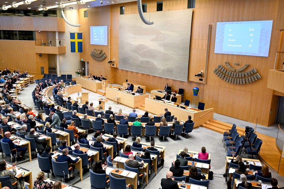Riksdagen klubbade igenom den nya könstillhörighetslagen den 17 april förra året. Foto: Jessica Gow/TT