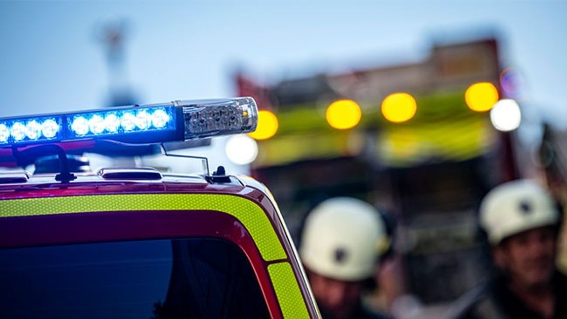 Räddningstjänsten arbetar i Lund i September. Bild: Johan Nilsson/TT