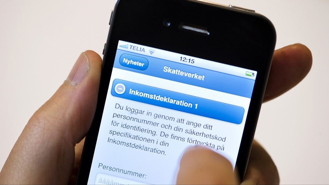 Deklarera digitalt allt vanligare. Arkivbild. Foto: JONAS EKSTRÖMER/TT