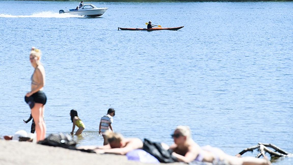 Sommarvärme i Stockholm. Foto: Henrik Montgomery/TT